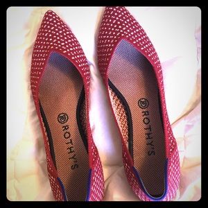 Rothy’s size 11 red and white honeycomb